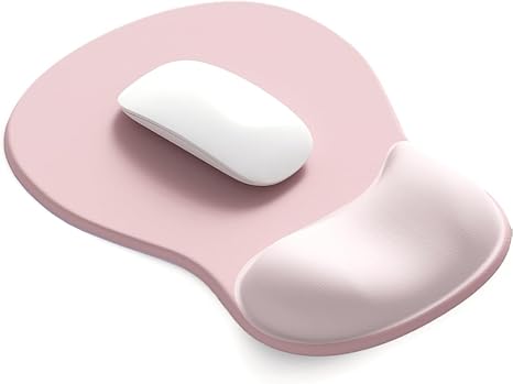 Gel Wrist Rest Mouse Pad-Ergonomic Office Mousepad with Wrist Support-Non-Slip, Design Desk Accessories Mat for Home&Game Decor (02Pink Serenity)
