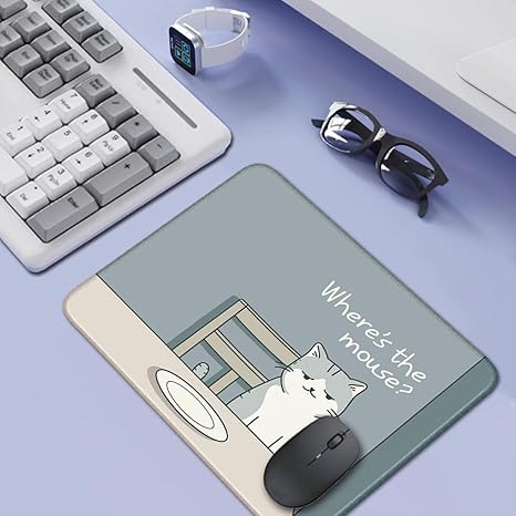 Non-Slip Mouse Pad Gaming Mouse Pad Small Mousepad for Computer, Laptop, Gamer, Cat Pattern, 8x10 inch