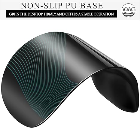 Mouse Pad, 2 Pack Ergonomic Mouse Pads with Comfortable Gel Wrist Rest Support and Smooth Cloth, Non-Slip PU Base for Easy Typing Pain Relief Durable and Easy to Clean Small Black