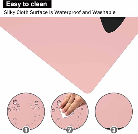 Cute Kitten Mouse Pad, Cat Mouse Pad for Kids Girls, Pink Kawai Mouse Pad, Anti-Slip Rubber Mousepad for Computer & Laptop, 9.5x7.9 inch, Black Cat