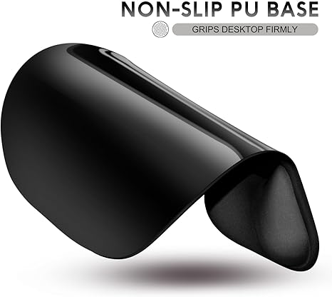 Gel Wrist Rest Mouse Pad Ergonomic Office Mousepad with Wrist Support-Non-Slip, Design Desk Accessories Mat for Home Game Decor School Office Wave Black