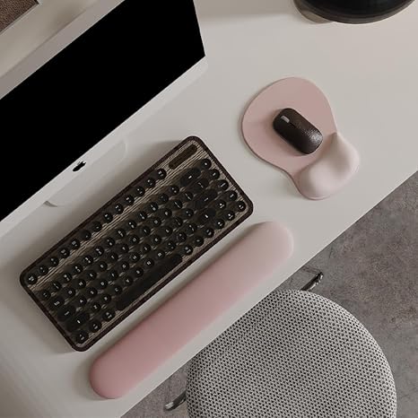 Gel Wrist Rest Mouse Pad-Ergonomic Office Mousepad with Wrist Support-Non-Slip, Design Desk Accessories Mat for Home&Game Decor (02Pink Serenity)