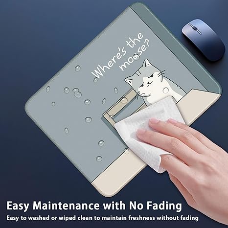 Non-Slip Mouse Pad Gaming Mouse Pad Small Mousepad for Computer, Laptop, Gamer, Cat Pattern, 8x10 inch
