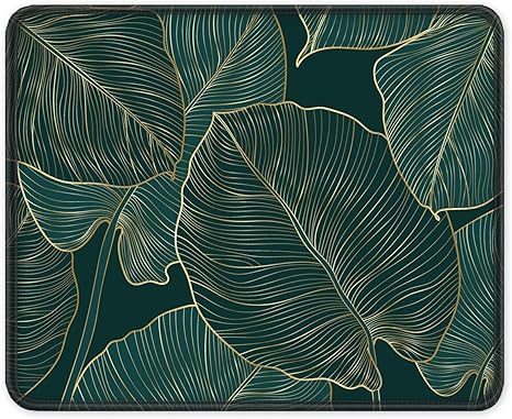 Mouse Pad with Stitched Edge Premium Textured Smooth Precise Operation Waterproof Washable Non-Slip Rubber Base Desktop Protection Mat, 10.2×8.3×0.12 inches, Palm Texture